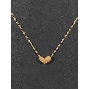 Victoria Emerson Dainty Gold Tone Heart Charm Necklace 18 in